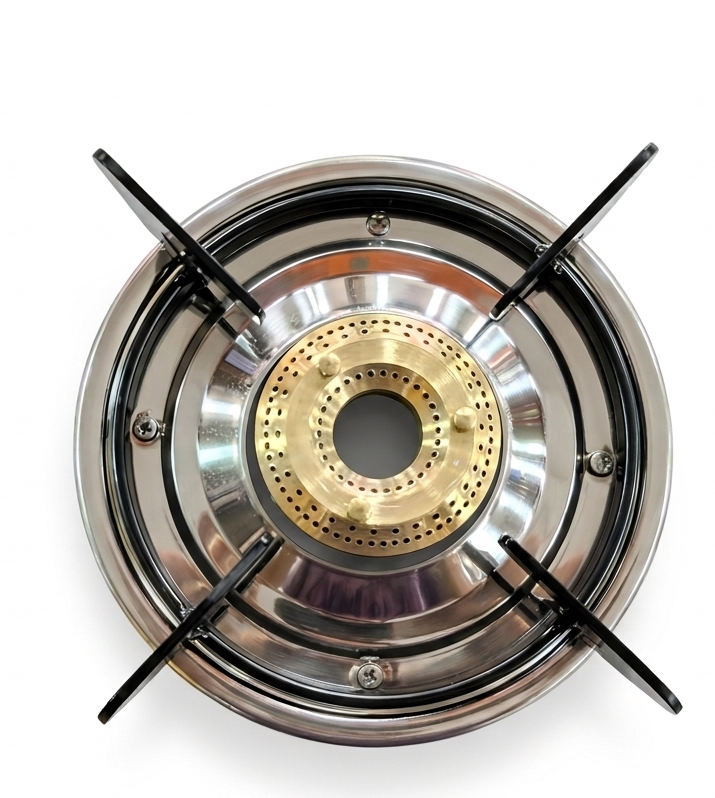 Eleenova 2 Burner Gas Stove with Black Toughened Glass Cooktop