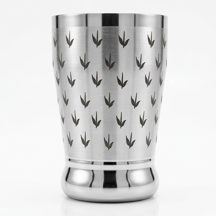 Monalisa Leaf Stainless Steel Glass, Rust-Proof Matte Finish Tumbler