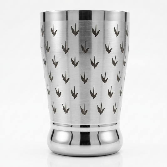 Monalisa Leaf Stainless Steel Glass, Rust-Proof Matte Finish Tumbler