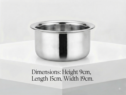 ChefTone Triply Tope | Premium Steel Cooking Vessel | Even Heat Distribution | Indian Cookware