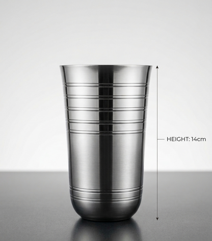 Zebra Stainless Steel Lassi Glass | Premium Food-Grade Steel Drinkware