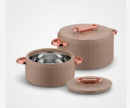 Asian Master Fancy Insulated Casserole Set of 2 (1500ml + 3500ml) | Stainless Steel Inner, Hot Pot for Chapati & Roti | Elegant Gift Set | Available in 3 Colours