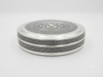 Antique Stainless Steel Chocolate Box | Vintage Kitchen Storage | Classic Kitchen Organizer