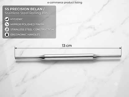 Stainless Steel Belan – Rolling Pin for Chapati, Roti, Poli/Holige (Multiple Sizes Available)