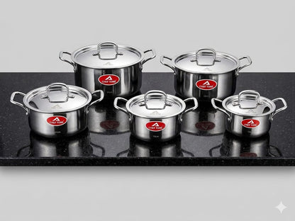 ChefTone Triply Stainless Steel Casserole with Lid — Induction & Gas Compatible Cookware for Indian Kitchens