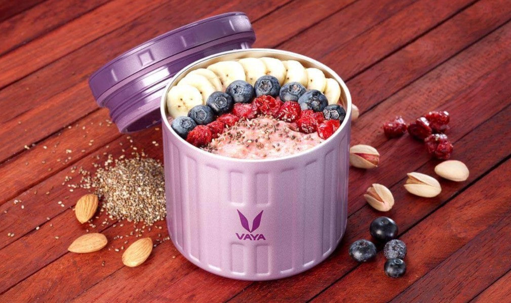 Vaya Preserve Vacuum Insulated Lunch Box/Sambar Jar (440ml) – Stainless Steel Meal Container for Women & Kids – Keeps Food Hot/Cold