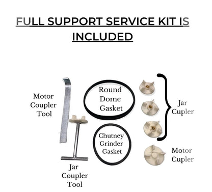 Preethi Eco Plus MG-138 110V, 550 Watt Mixer Grinder With 3 Jars (0.4L, 1L & 1.5L)- Only Use In USA & Canada, White