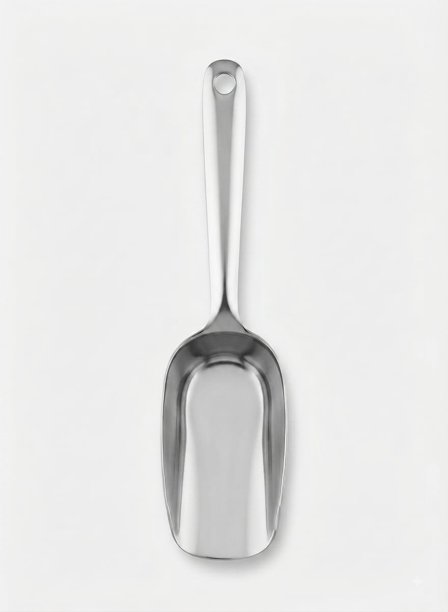 Ramson Stainless Steel Namkeen Server Ladle – Rust-Proof Serving Spoon for Snacks & Dry Foods
