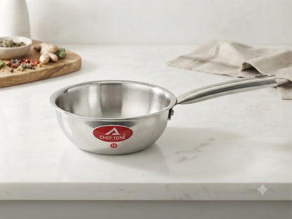 ChefTone Triply Wok | Even Heat Distribution | Stainless Steel | Induction Compatible