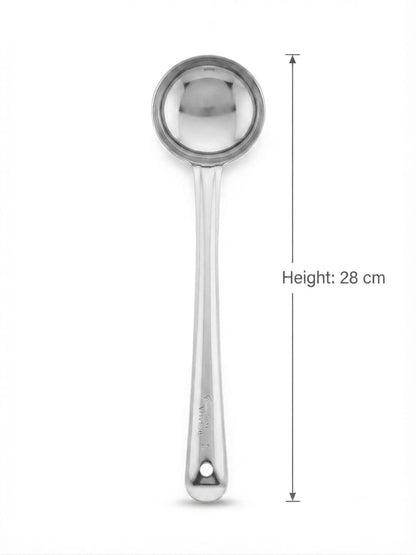 Stainless Steel Flat Laddle - Premium Kitchen Serving Spoon for Curries & Gravies