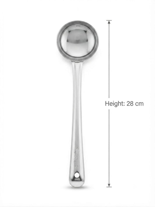 Stainless Steel Flat Laddle - Premium Kitchen Serving Spoon for Curries & Gravies