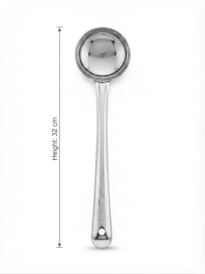 Stainless Steel Flat Laddle - Premium Kitchen Serving Spoon for Curries & Gravies