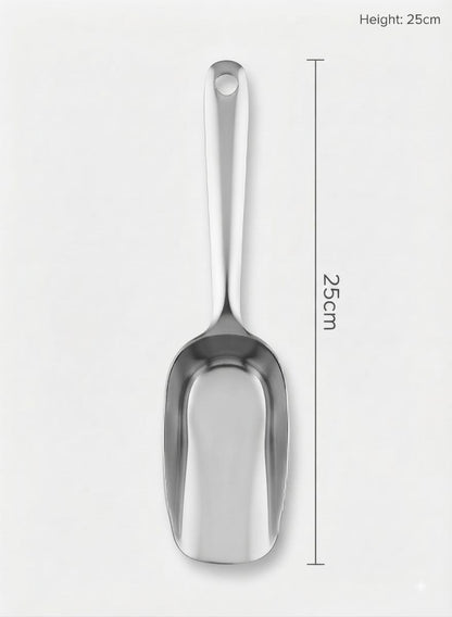 Ramson Stainless Steel Namkeen Server Ladle – Rust-Proof Serving Spoon for Snacks & Dry Foods