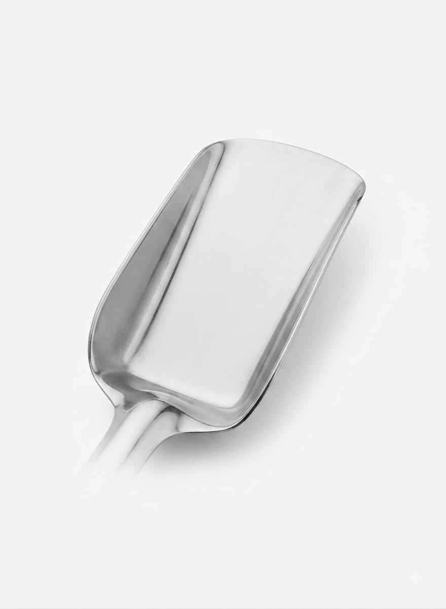Ramson Stainless Steel Namkeen Server Ladle – Rust-Proof Serving Spoon for Snacks & Dry Foods