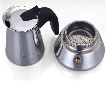 Atlasware Stainless Steel Espresso Coffee Percolator  (ERIKA)