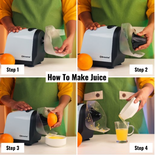 Brewine 2-in-1 Electric Coconut Scraper and Citrus Press