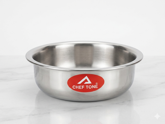 Cheftone Lagadi Triply Kadai | Stainless Steel Triply Cookware
