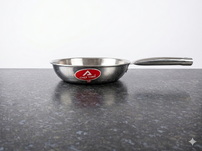 Cheftone Triply Frypan | Stainless Steel | Induction Base, Gas.