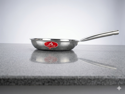 Cheftone Triply Frypan | Stainless Steel | Induction Base, Gas.