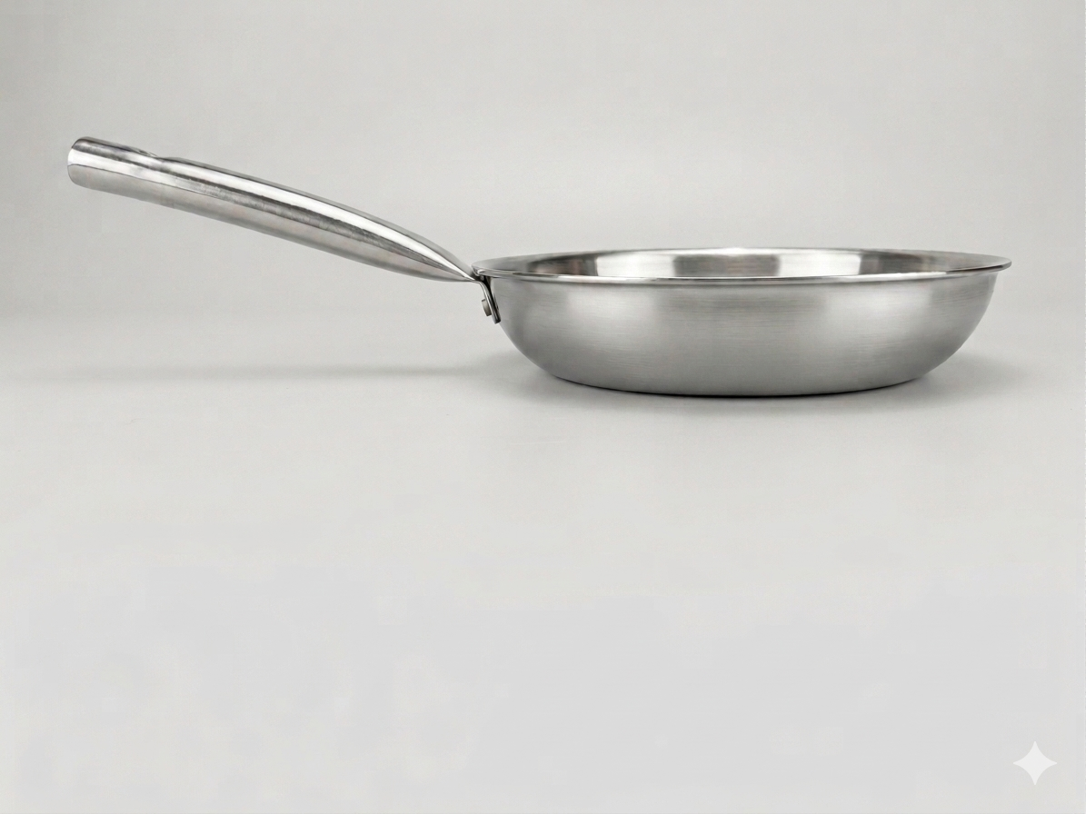 Cheftone Triply Frypan | Stainless Steel | Induction Base, Gas.