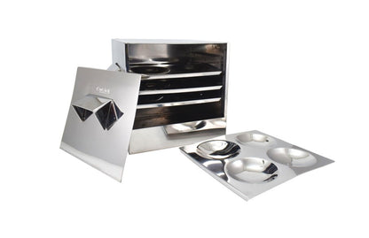 Premium Stainless Steel "Hotel-Style" Idli Steamer for Home – 4Tray Square Idli Cooker (Induction & Gas Compatible