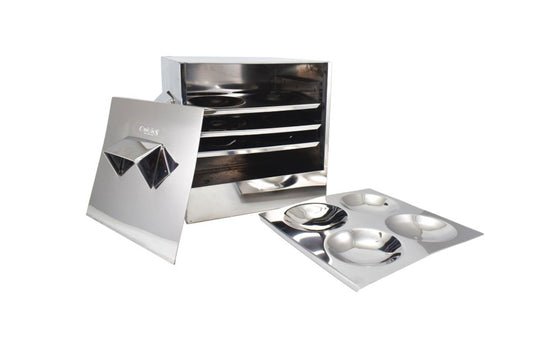 Premium Stainless Steel "Hotel-Style" Idli Steamer for Home – 4Tray Square Idli Cooker (Induction & Gas Compatible