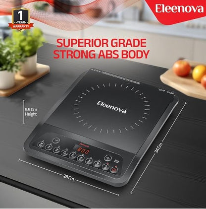 Magnite 1200W Induction Cooktop – Ultra-Fast Heating with Premium Crystal Glass & Easy-Touch Controls