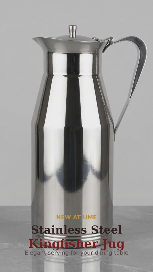 Stainless Steel Kingfisher Jug with Lid 1.5 L | Premium Water Jug for Dining Table