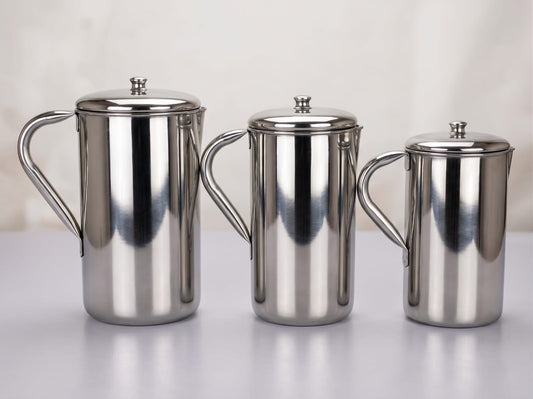 Stainless steel Floron water jug with lid