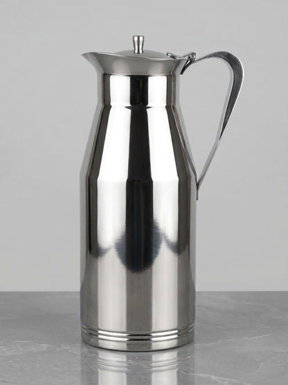 Stainless steel Kingfisher water jug with hinged lid 1.5 litre