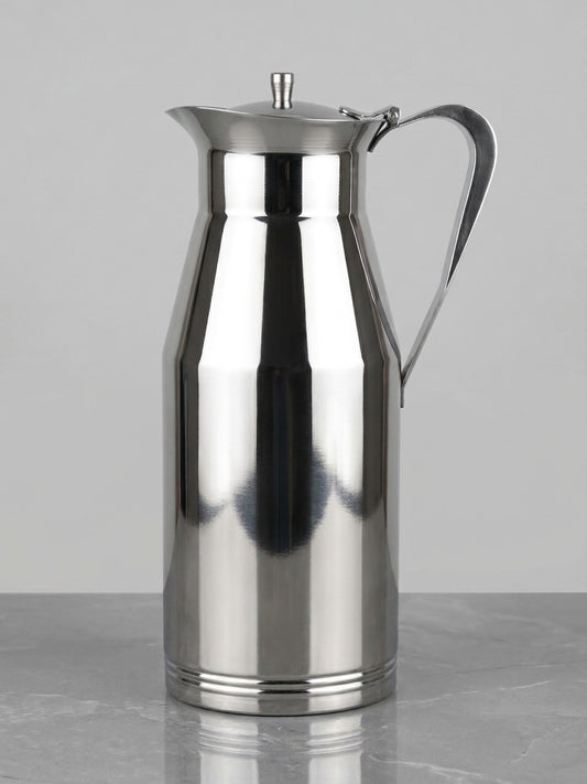 Stainless steel Kingfisher water jug with hinged lid 1.5 litre