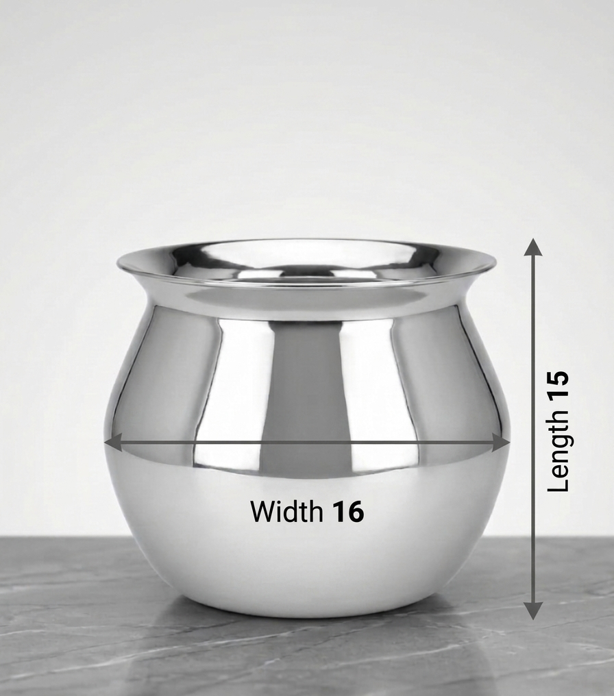 Topaz Handi – Stainless Steel Cooking Pot for Induction & Gas (Without Lid)
