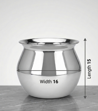 Topaz Handi – Stainless Steel Cooking Pot for Induction & Gas (Without Lid)