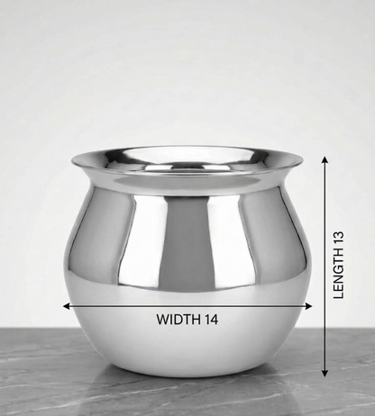 Topaz Handi – Stainless Steel Cooking Pot for Induction & Gas (Without Lid)