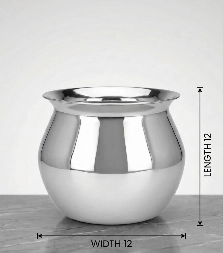 Topaz Handi – Stainless Steel Cooking Pot for Induction & Gas (Without Lid)