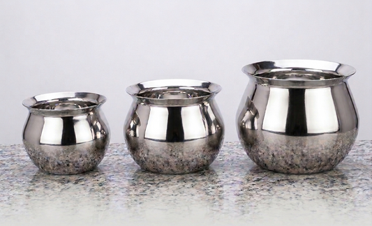 Topaz Handi – Stainless Steel Cooking Pot for Induction & Gas (Without Lid)