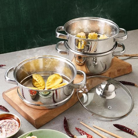 Vinod 3 Tier Steamer Pot 24cm