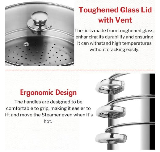 Vinod 3 Tier Steamer Pot 20cm